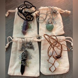 4 Count Crystal Necklace Bundle